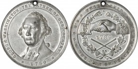 Indian Peace Medals

(ca. 1890) George Washington Private Indian Peace Medal. No Periods Reverse. Prucha-64, Musante GW-1148, Baker-173N. White Meta...