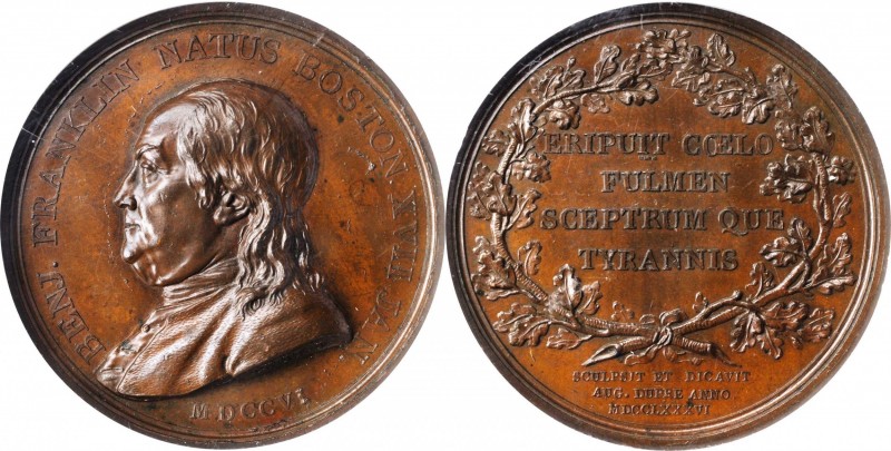 Benjamin Franklin

1786 Benjamin Franklin Natus Boston Medal. Original Dies. P...