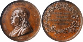 Benjamin Franklin

1786 Benjamin Franklin Natus Boston Medal. Original Dies. Paris Mint. By Augustin Dupre. Greenslet GM-33, Betts-620. Copper. MS-6...