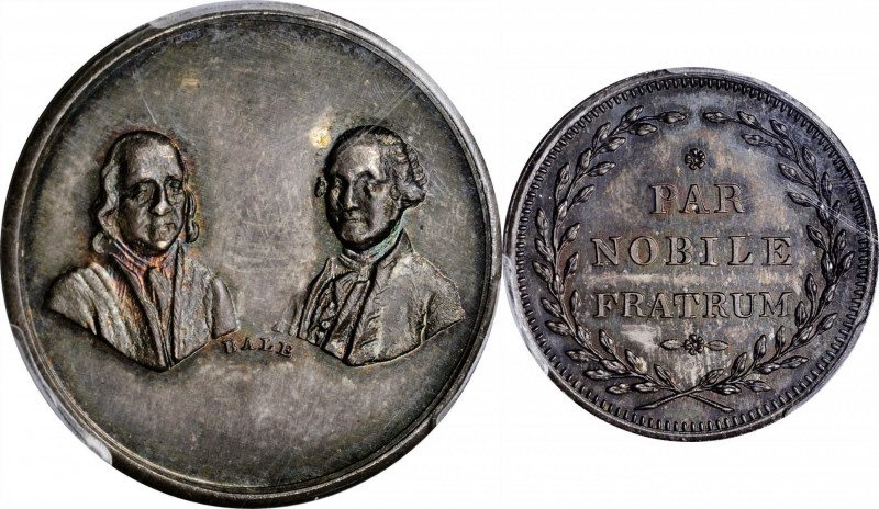 Washingtoniana

(ca. 1834) Par Nobile Fratrum Medal. By James Bale. Musante GW...