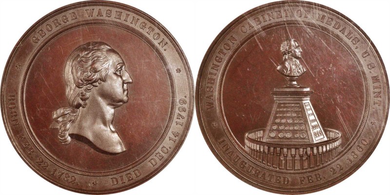 Washingtoniana

"1860" U.S. Mint Cabinet Medal. Musante GW-241, Baker-326A, Ju...
