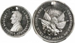 Lincolniana

1864 Abraham Lincoln Campaign Medal. Cunningham 3-310W, King-94, DeWitt-AL 1864-27, Musante GW-722, Baker-236D. White Metal. MS-64 PL (...