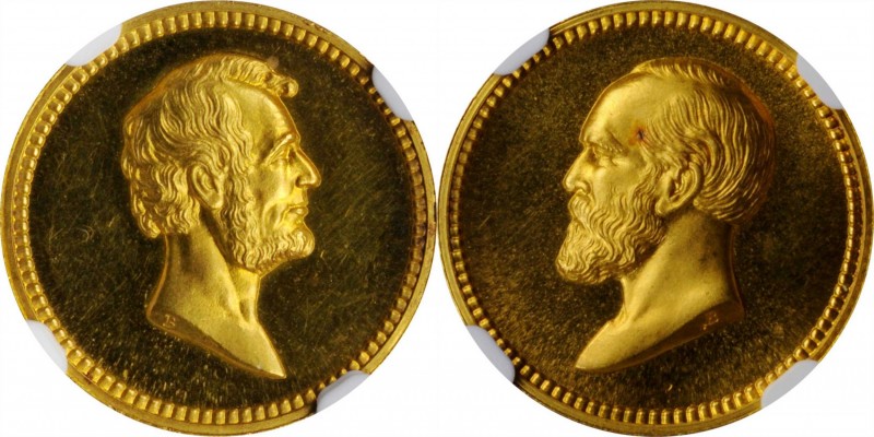 Lincolniana

Exciting Gold Lincoln-Garfield Medalet

Julian PR-41

Undated...