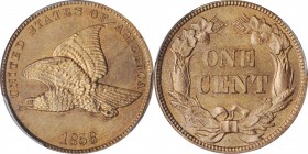 Flying Eagle Cent

1858 Flying Eagle Cent. Small Letters, Low Leaves (Style of 1858), Type II. MS-65 (PCGS).

Pretty golden-tan surfaces display w...