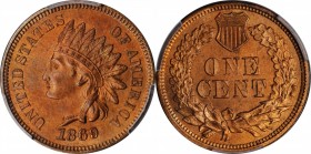Indian Cent

1869 Indian Cent. MS-65+ RB (PCGS).

Far more Red than Brown, this premium quality cent exhibits very pale brown iridescence to other...