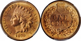 Indian Cent

1879 Indian Cent. MS-65 RD (PCGS).

A sharply struck, intensely lustrous example with subtle semi-reflective qualities to otherwise s...