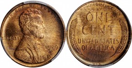 Lincoln Cent

1909-S Lincoln Cent. V.D.B. MS-65+ RB (PCGS).

A wonderfully original, premium quality Gem, this otherwise golden-orange example rev...