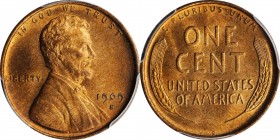 Lincoln Cent

1909-S Lincoln Cent. V.D.B. MS-65 RD (PCGS).

A frosty and supremely attractive Gem with warm, even rose-orange color to both sides....
