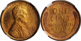 Lincoln Cent

1909-S Lincoln Cent. V.D.B. MS-65 RB (NGC).

Warm olive-brown iridescence blends with dominant rose-orange mint color on both sides ...