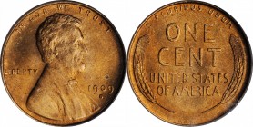Lincoln Cent

1909-S Lincoln Cent. V.D.B. MS-64 RD (PCGS).

A fresh and original example with pleasing golden-orange color throughout. Sharply str...