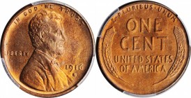 Lincoln Cent

1916-S Lincoln Cent. MS-65 RB (PCGS). CAC.

Nearly in the full Red category, otherwise deep orange surfaces exhibit minimal toning i...