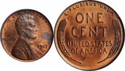 Lincoln Cent

1917 Lincoln Cent. FS-101. Doubled Die Obverse. MS-63 RB (PCGS).

Softly frosted surfaces are nearly full Red on the reverse, the ob...