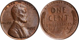 Lincoln Cent

1955 Lincoln Cent. FS-101. Doubled Die Obverse. MS-65 BN (PCGS). CAC. OGH.

This richly original example offers handsome tobacco-bro...