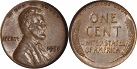 Lincoln Cent

1955 Lincoln Cent. FS-101. Doubled Die Obverse. AU-58 BN (NGC).

Rich tobacco-brown patina blankets both sides of this boldly define...