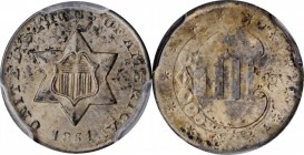 Silver Three-Cent Piece

1851-O Silver Three-Cent Piece. MS-64 (PCGS). CAC.

Warm pewter-gray patina with speckled russet highlights scattered abo...