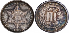 Silver Three-Cent Piece

1873 Silver Three-Cent Piece. Proof-65 (PCGS). OGH--First Generation.

Richly original surfaces exhibit mottled steel-blu...