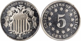 Shield Nickel

1873 Shield Nickel. Close 3. Proof-66 Cameo (PCGS). CAC.

Brilliant throughout with a nicely cameoed finish, this is a gorgeous exa...