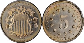Shield Nickel

1878 Shield Nickel. Proof-67+ (PCGS). CAC.

A dazzling top of the population specimen of this perennially popular Proof-only issue....