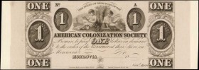 Washington, District of Columbia

The American Colonization Society, [at] Monrovia, [Liberia]. 1 Dollar. Uncirculated.

Plate A. Printed on India ...