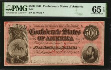 Confederate Currency

Stunning Dark Red Stonewall Jackson $500

T-64. Confederate Currency. 1864 $500. PMG Gem Uncirculated 65 EPQ.

No. 35797, ...