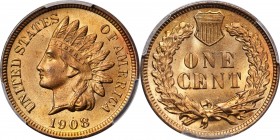 Indian Cent

Phenomenal Condition Rarity 1908 Indian Cent

1908 Indian Cent. MS-67 RD (PCGS). Eagle Eye Photo Seal.

A satiny and expertly prese...