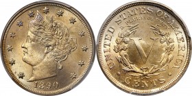 Liberty Head Nickel

Strike and Condition Rarity 1890 Liberty Head Nickel

1890 Liberty Head Nickel. MS-67 (PCGS).

This stunning Superb Gem exh...