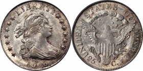 Draped Bust Quarter

Historic Near-Gem 1806 Draped Bust Quarter

1806 Draped Bust Quarter. B-3. Rarity-1. MS-64 (PCGS).

This is an incredibly i...