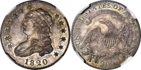 Capped Bust Quarter

The Finest Known 1820 B-4 Quarter 

The Eliasberg Specimen 

1820 Capped Bust Quarter. B-4. Rarity-2. Small 0. MS-66 (NGC)....
