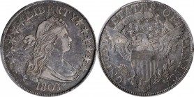 Draped Bust Half Dollar

1805/4 Draped Bust Half Dollar. O-101, T-4. Rarity-3. EF Details--Repaired (PCGS).

Boldly defined over the focal feature...