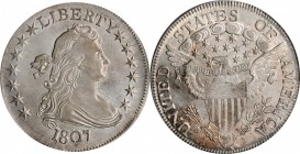 Draped Bust Half Dollar

1807 Draped Bust Half Dollar. O-103, T-11. Rarity-3. AU-58 (PCGS).

Overall brilliant and pearlescent, with a subtle dust...