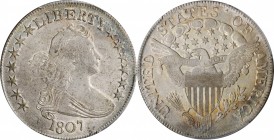 Draped Bust Half Dollar

1807 Draped Bust Half Dollar. O-105a, T-4. Rarity-1. AU-50 (PCGS). CAC.

Warmly patinated on both sides with iridescent b...