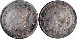 Capped Bust Half Dollar

1809 Capped Bust Half Dollar. O-102a. Rarity-1. MS-62 (PCGS).

A pleasing piece with lots of frosty luster and an attract...