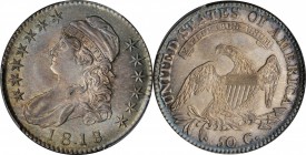 Capped Bust Half Dollar

1818/7 Capped Bust Half Dollar. O-101a. Rarity-1. Large 8. MS-63 (PCGS).

A delightfully original specimen with warm gold...