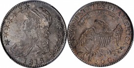 Capped Bust Half Dollar

1818 Capped Bust Half Dollar. O-109. Rarity-1. MS-63 (PCGS). CAC.

A noteworthy example of the date and variety with impr...