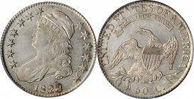 Capped Bust Half Dollar

1823 Capped Bust Half Dollar. O-101a. Rarity-1. Patched 3. AU-50 (PCGS).

Bright silver with ample luster remaining in th...
