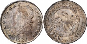 Capped Bust Half Dollar

1824 Capped Bust Half Dollar. O-115. Rarity-2. MS-63 (PCGS).

A remarkably attractive example with rich, original rose an...