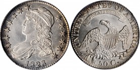 Capped Bust Half Dollar

1828 Capped Bust Half Dollar. O-115. Rarity-2. Square Base 2, Small 8s, Large Letters. MS-64 (PCGS).

Frosty white surfac...