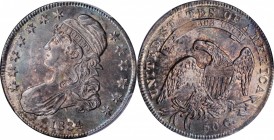 Capped Bust Half Dollar

1834 Capped Bust Half Dollar. O-116. Rarity-1. Small Date, Small Letters. MS-65 (PCGS).

A beautiful, colorfully toned Ge...
