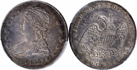 Capped Bust Half Dollar

1836 Capped Bust Half Dollar. Reeded Edge. 50 CENTS. GR-1, the only known dies. Rarity-2. AU-55 (PCGS).

A handsome examp...