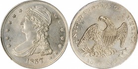 Capped Bust Half Dollar

1837 Capped Bust Half Dollar. Reeded Edge. 50 CENTS. GR-24. Rarity-2. MS-64 (PCGS).

Brilliant apart from delicate champa...