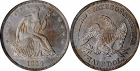 Liberty Seated Half Dollar

1844-O Liberty Seated Half Dollar. WB-2R. Rarity-3. Late Die State. Repunched Date, Center Dot Obverse. MS-62 (NGC).

...