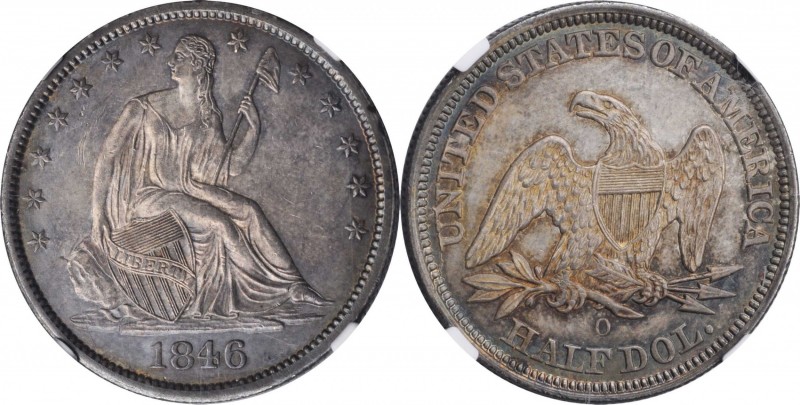 Liberty Seated Half Dollar

1846-O Liberty Seated Half Dollar. WB-10. Rarity-3...