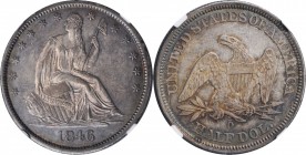 Liberty Seated Half Dollar

1846-O Liberty Seated Half Dollar. WB-10. Rarity-3. Medium Date. MS-61 (NGC).

This handsome piece exhibits halos of w...