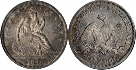 Liberty Seated Half Dollar

1846-O Liberty Seated Half Dollar. WB-27. Rarity-4. Tall Date. AU-50 (ANACS). OH.

Steel-olive patina throughout. This...