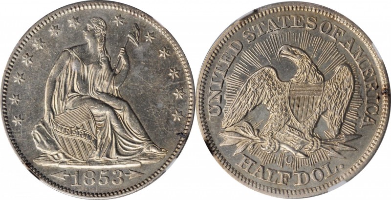 Liberty Seated Half Dollar

1853-O Liberty Seated Half Dollar. Arrows and Rays...