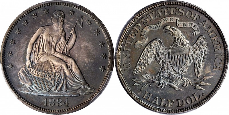 Liberty Seated Half Dollar

1884 Liberty Seated Half Dollar. Proof-65 (PCGS)....