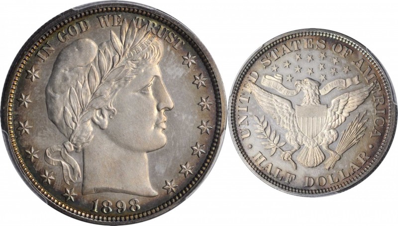 Barber Half Dollar

1898 Barber Half Dollar. Proof-64 Cameo (PCGS).

This ha...