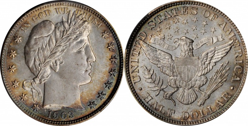 Barber Half Dollar

1903 Barber Half Dollar. MS-66 (PCGS).

This endearing G...