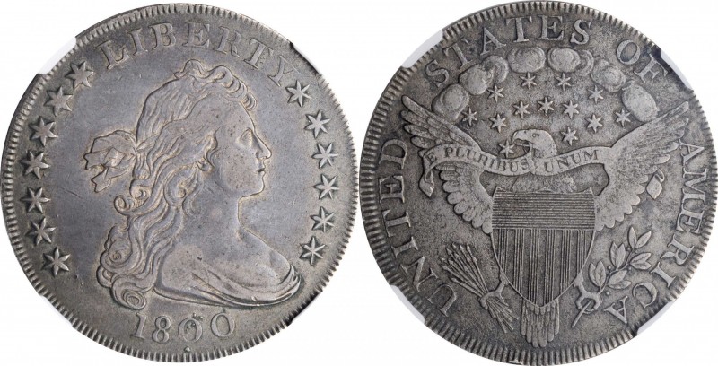 Draped Bust Silver Dollar

1800 Draped Bust Silver Dollar. BB-194, B-14. Rarit...