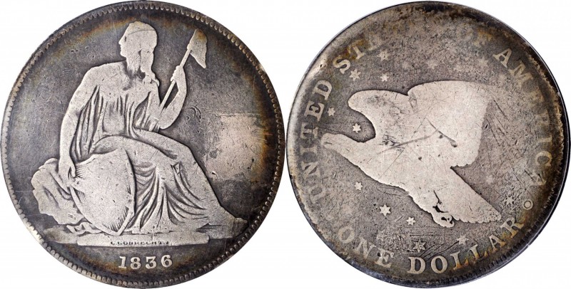 Gobrecht Silver Dollar

1836 Gobrecht Silver Dollar. Name on Base. Judd-60 Ori...